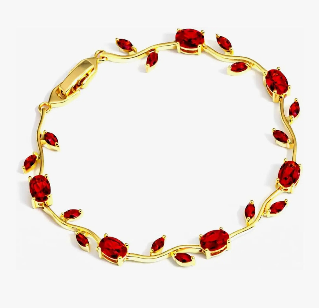 Red tulip bracelet