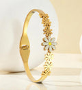 Flowery anti tarnish bracelet