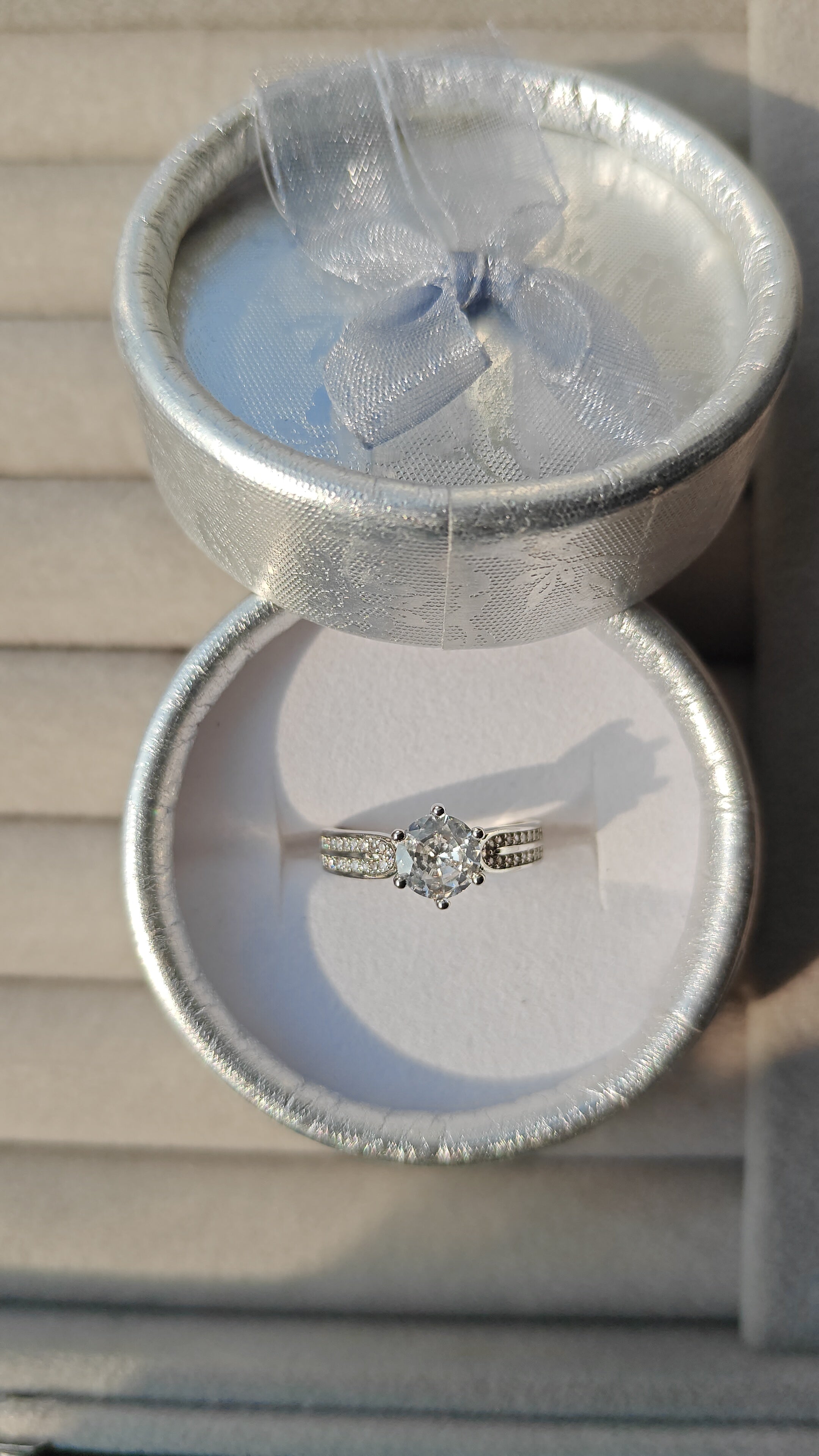 Amelia silver plated adjustable ring