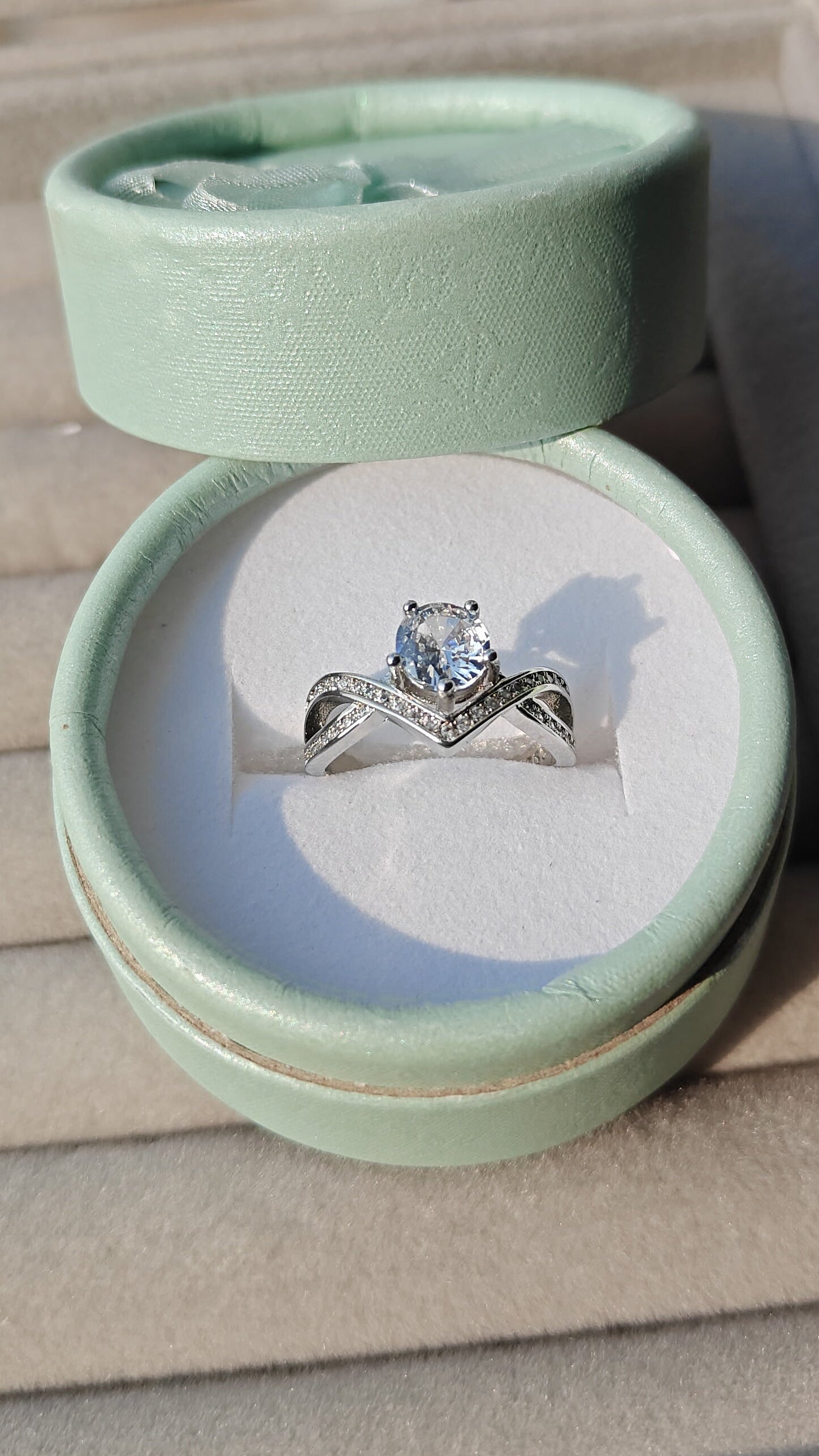 Olliro silver plated adjustable ring
