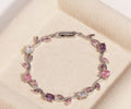 Pink n purple tulip bracelet