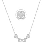 Silver plated clover magnetic pendant
