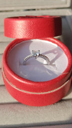 Aurora silver plated adjustable ring