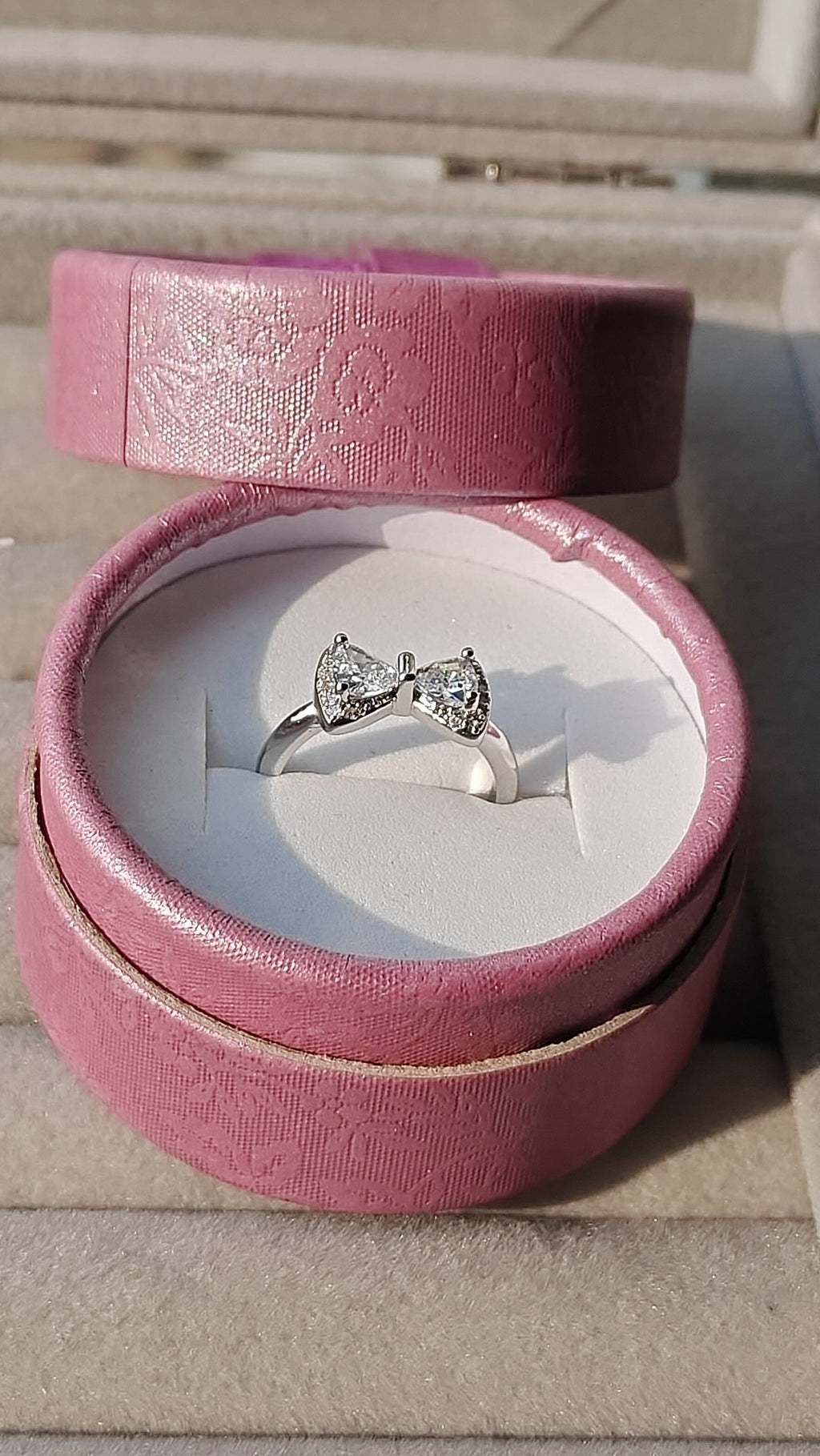 Bowlite silver plated adjustable ring