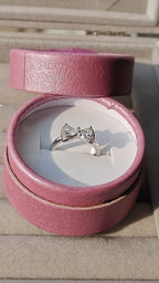Bowlite silver plated adjustable ring