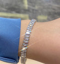 Zeronny white tennis bracelet