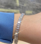 Zeronny white tennis bracelet