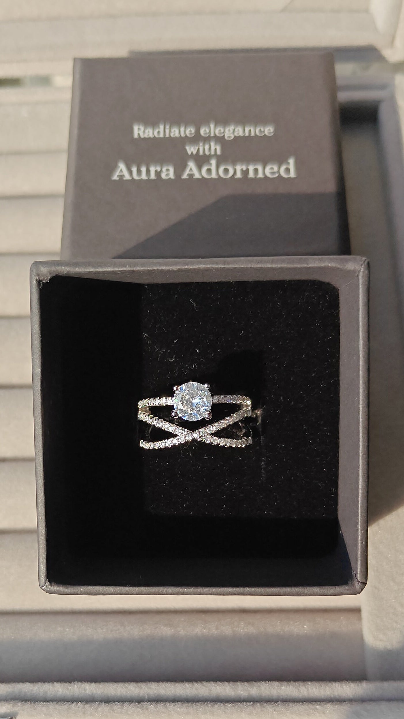 Ruby silver plated adjustable ring