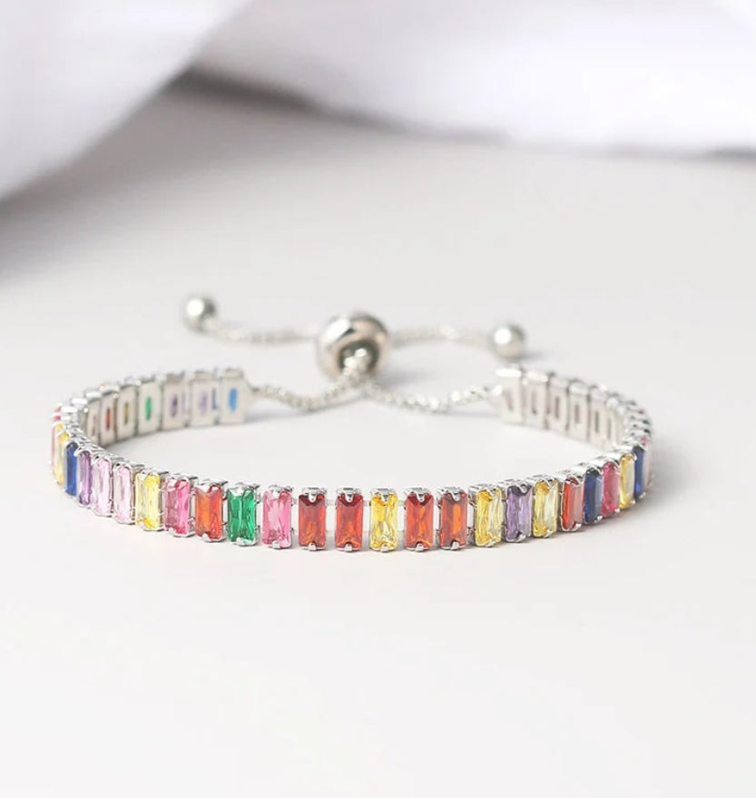 Silver plated tennis bracelet