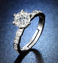 Eleanor silver plated adjustable ring