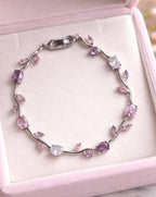 Pink n purple tulip bracelet