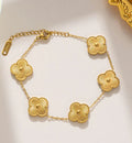 Celebry golden clover bracelet